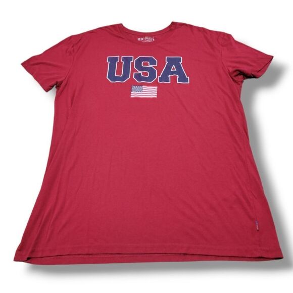 Great American Lakes And Timber Other - USA Shirt Size 2X Great American Lakes And Timber GALT Patriotic Graphic Tee Red